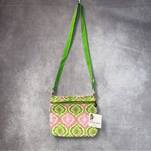 Buckhead Betties Slim Crossbody Lightweight Waterproof Pink Middleton Hipster